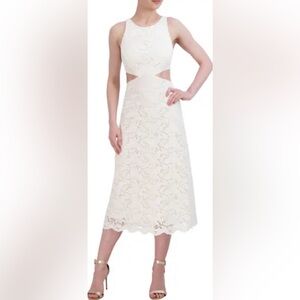 BCBG Max Azaria Embroidered Eyelet Dress